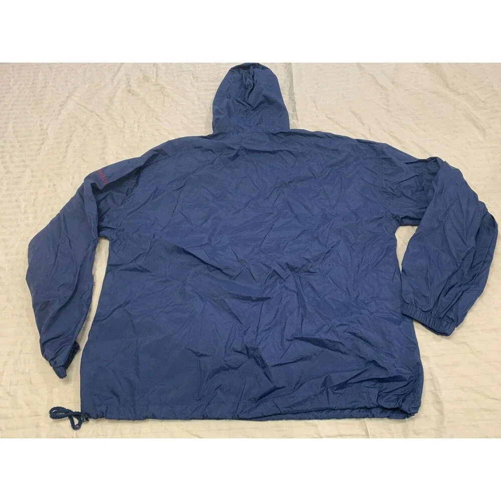 HARVARD SQUARE MENS HOODED UNLINED NYLON WINDBREAKER  JACKET SIZE L